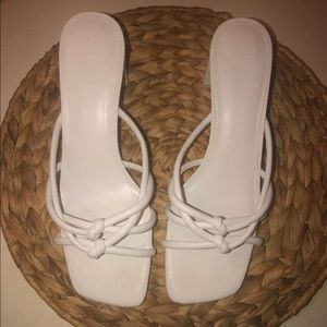 mango white heeled sandals